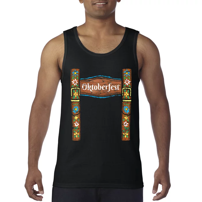 Oktoberfest Lederhosen Costume Cute German Bavarian Tank Top