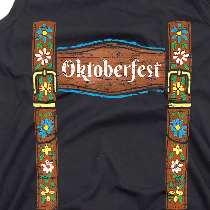 Oktoberfest Lederhosen Costume Cute German Bavarian Tank Top