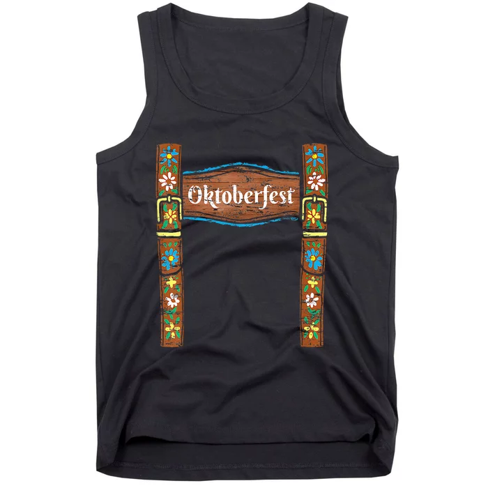 Oktoberfest Lederhosen Costume Cute German Bavarian Tank Top