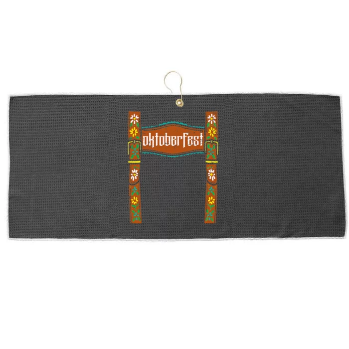 Oktoberfest Lederhosen Costume Cute German Bavarian Large Microfiber Waffle Golf Towel