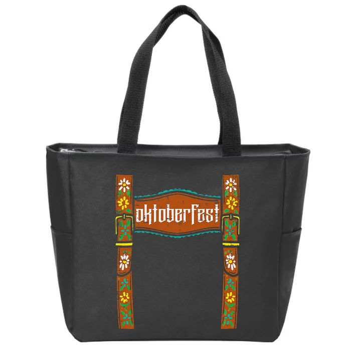 Oktoberfest Lederhosen Costume Cute German Bavarian Zip Tote Bag