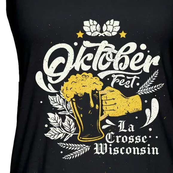 Oktoberfest La Crosse Wisconsin Octoberfest Beer Lovers Ladies Essential Flowy Tank