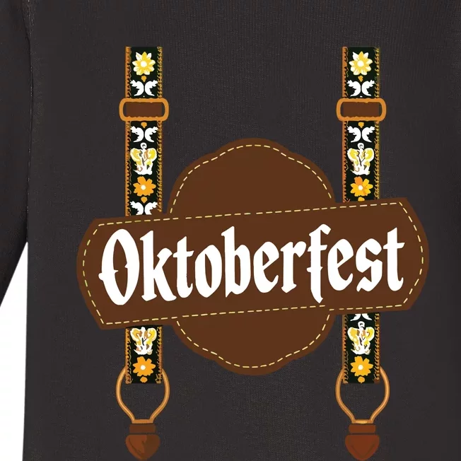 Oktoberfest Lederhosen Costume Cute German Bavarian Baby Long Sleeve Bodysuit