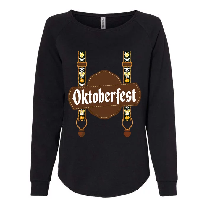 Oktoberfest Lederhosen Costume Cute German Bavarian Womens California Wash Sweatshirt