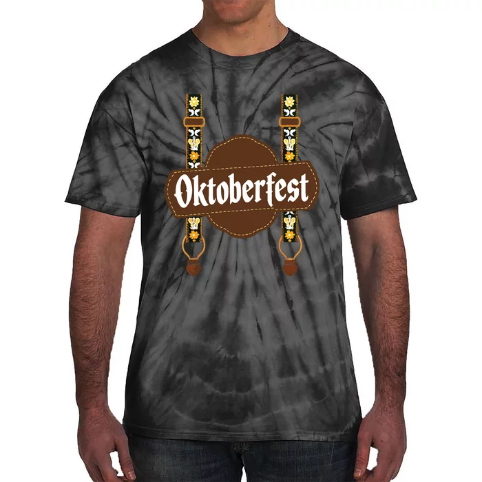 Oktoberfest Lederhosen Costume Cute German Bavarian Tie-Dye T-Shirt