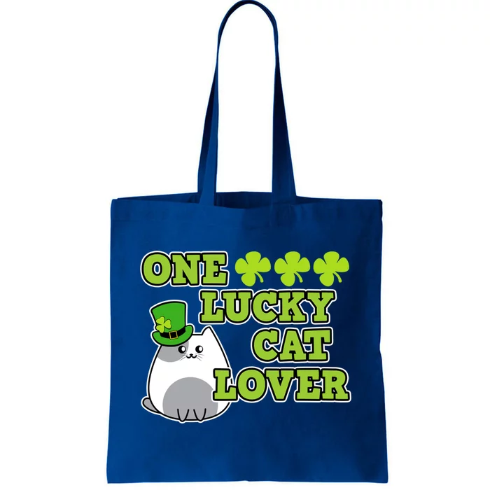 One Lucky Cat Lover St Patricks Day Irish Green Graphic Gift Tote Bag