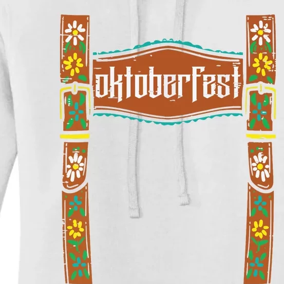 Oktoberfest Lederhosen Costume Cute German Bavarian Women's Pullover Hoodie