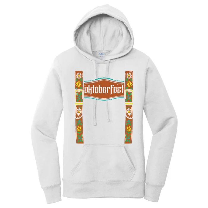 Oktoberfest Lederhosen Costume Cute German Bavarian Women's Pullover Hoodie