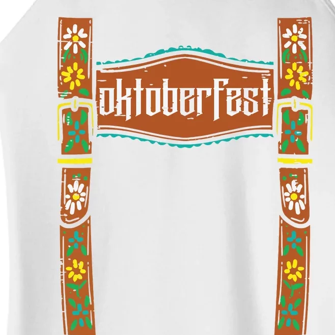 Oktoberfest Lederhosen Costume Cute German Bavarian Women’s Perfect Tri Rocker Tank