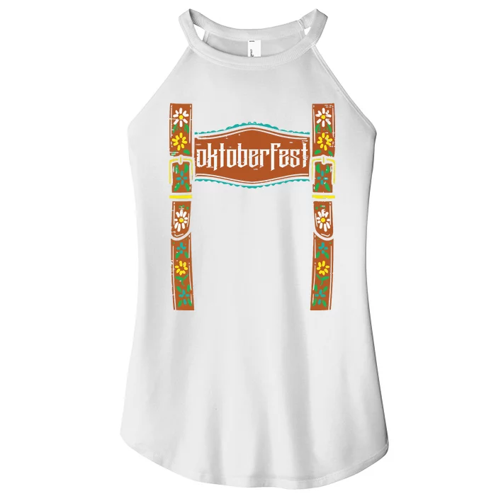 Oktoberfest Lederhosen Costume Cute German Bavarian Women’s Perfect Tri Rocker Tank