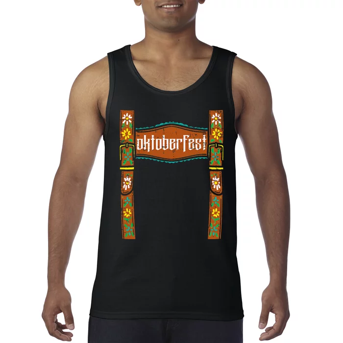 Oktoberfest Lederhosen Costume Cute German Bavarian Tank Top