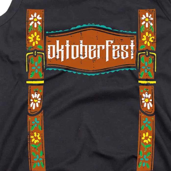 Oktoberfest Lederhosen Costume Cute German Bavarian Tank Top