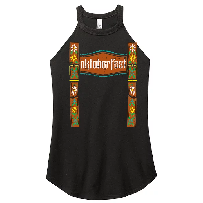 Oktoberfest Lederhosen Costume Cute German Bavarian Women’s Perfect Tri Rocker Tank