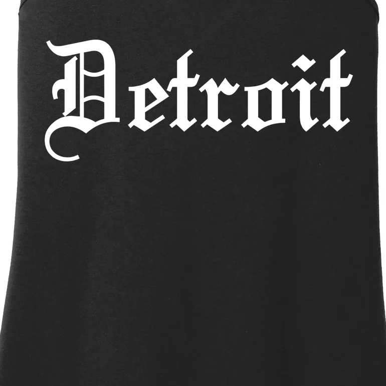 Old English Detroit D Michigan Logo Ladies Essential Tank