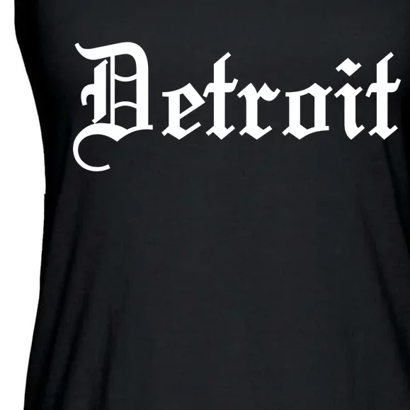 Old English Detroit D Michigan Logo Ladies Essential Flowy Tank