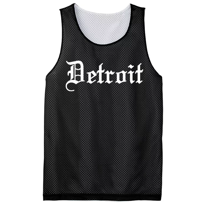 Old English Detroit D Michigan Logo Mesh Reversible Basketball Jersey Tank