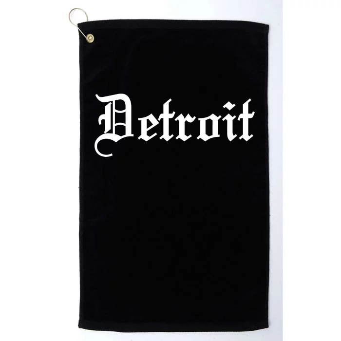 Old English Detroit D Michigan Logo Platinum Collection Golf Towel