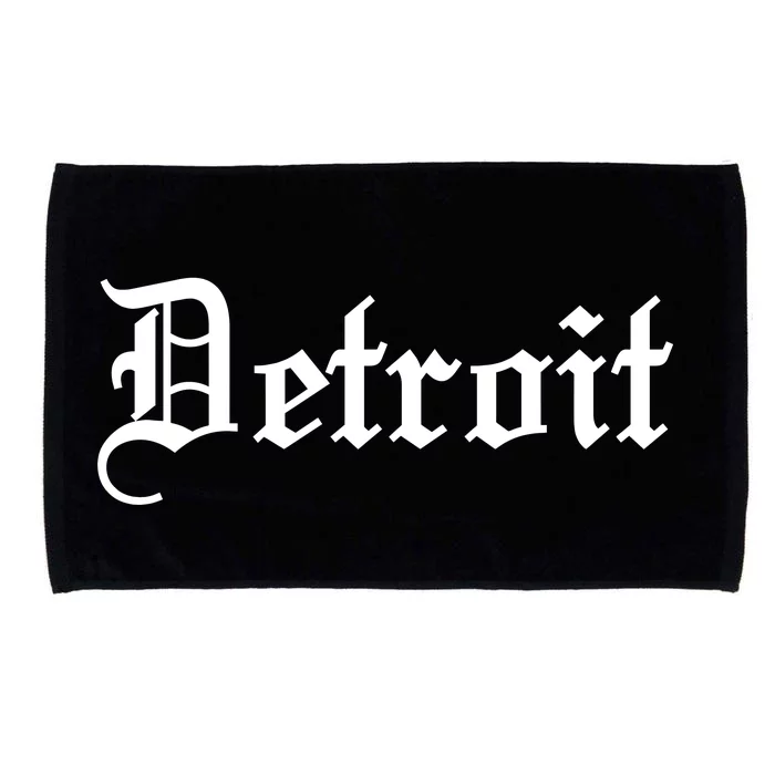 Old English Detroit D Michigan Logo Microfiber Hand Towel