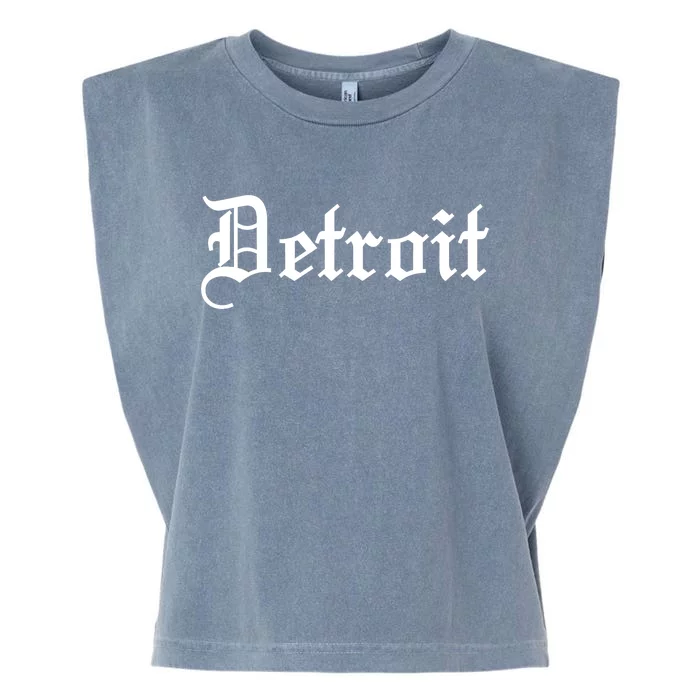 Old English Detroit D Michigan Logo Garment-Dyed Women's Muscle Tee