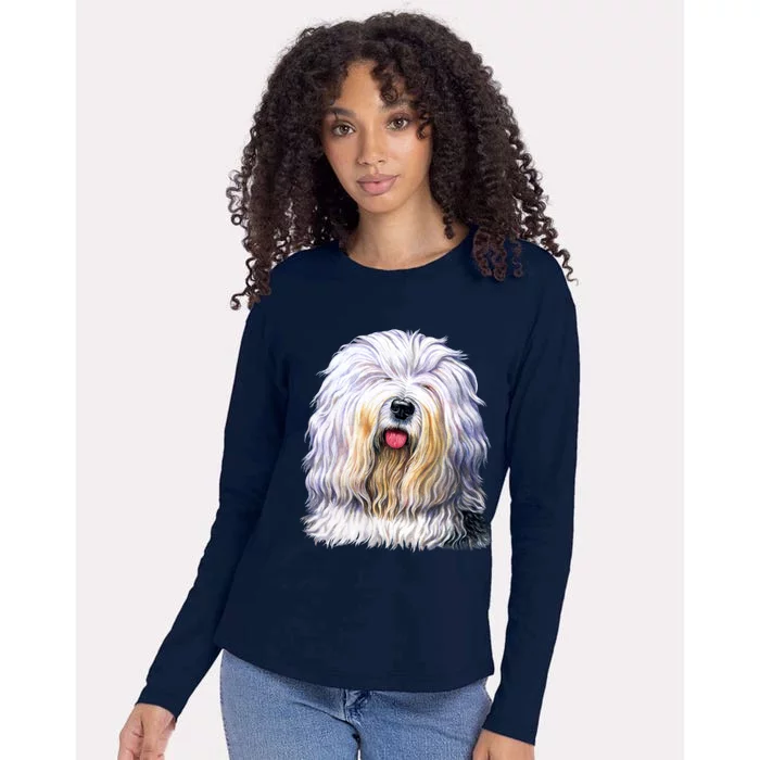 Old English Sheepdog Womens Cotton Relaxed Long Sleeve T-Shirt