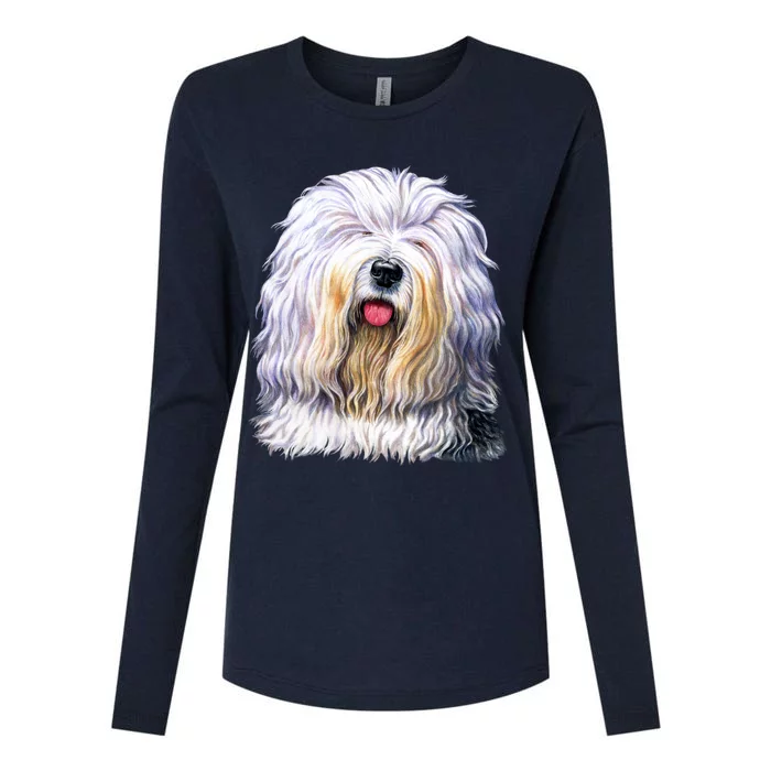 Old English Sheepdog Womens Cotton Relaxed Long Sleeve T-Shirt