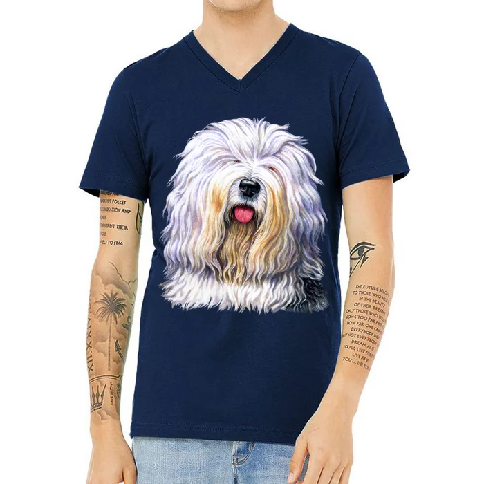 Old English Sheepdog V-Neck T-Shirt