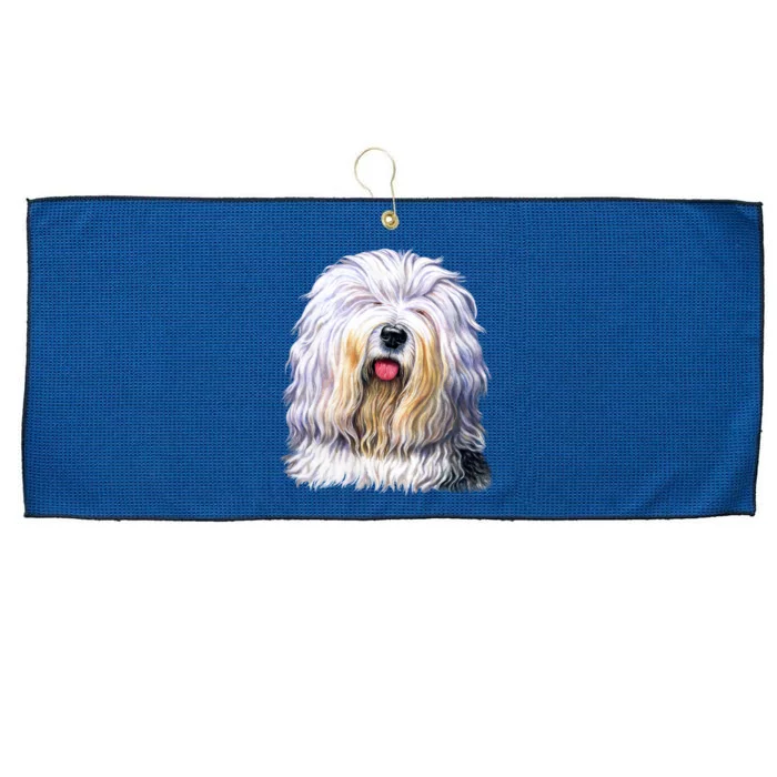 Old English Sheepdog Large Microfiber Waffle Golf Towel