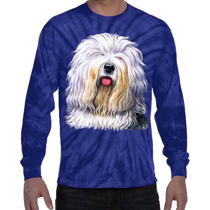 Old English Sheepdog Tie-Dye Long Sleeve Shirt