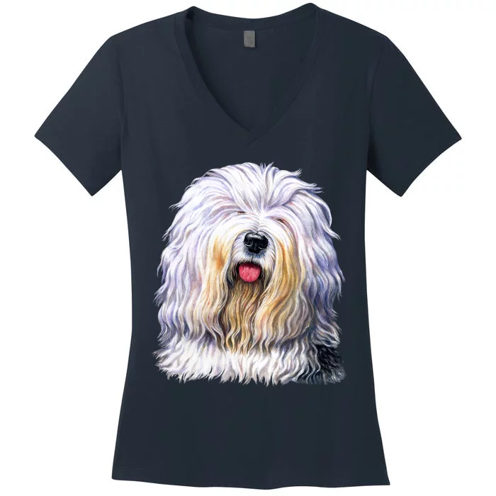 Old English Sheepdog Women's V-Neck T-Shirt