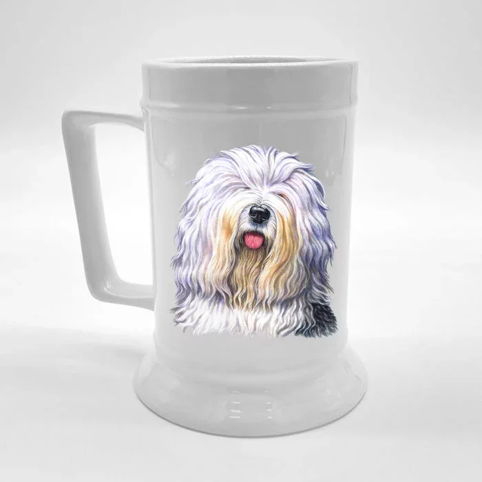 Old English Sheepdog Front & Back Beer Stein