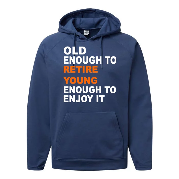 Old Enough To Retire Young Performance Fleece Hoodie