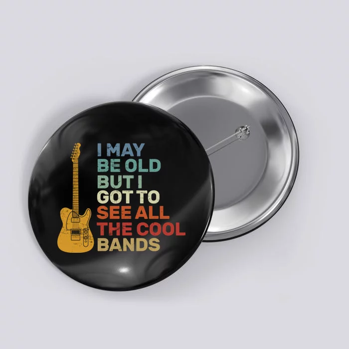 Old Guitarist The Cool Bands Button