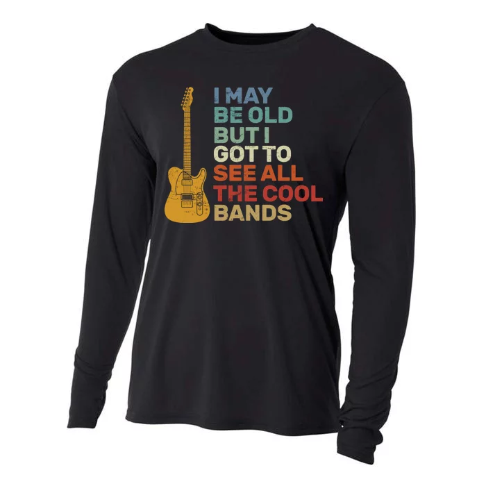 Old Guitarist The Cool Bands Cooling Performance Long Sleeve Crew