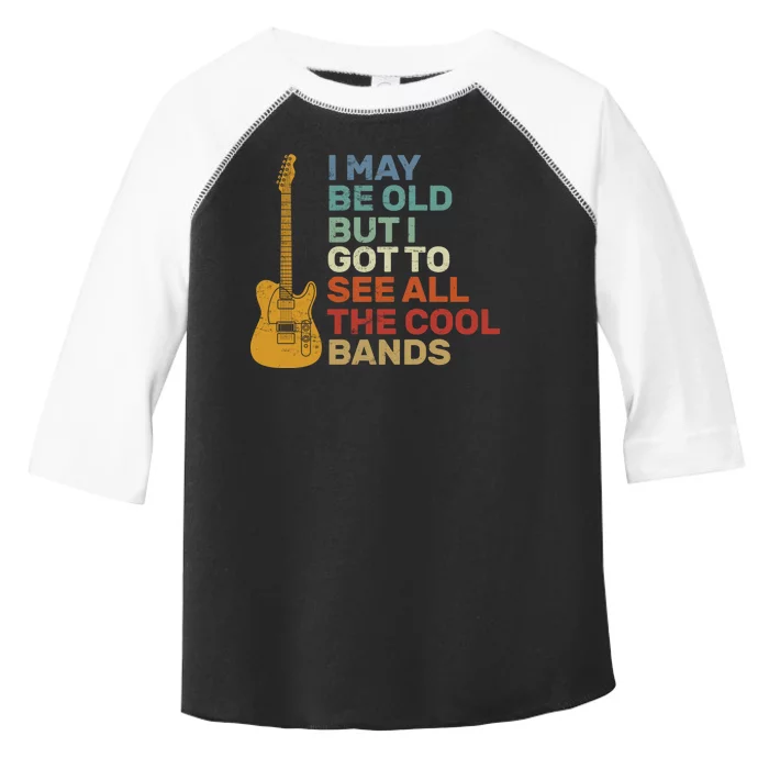 Old Guitarist The Cool Bands Toddler Fine Jersey T-Shirt