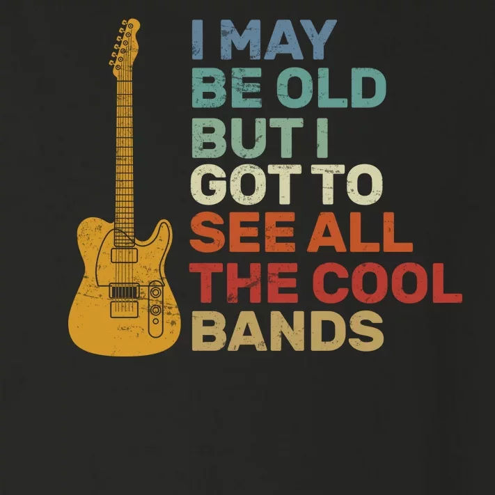 Old Guitarist The Cool Bands Toddler Long Sleeve Shirt