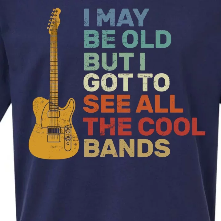 Old Guitarist The Cool Bands Sueded Cloud Jersey T-Shirt