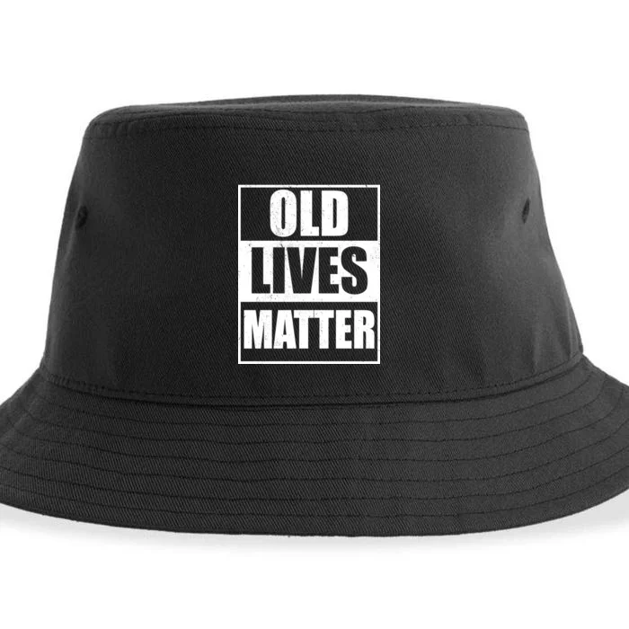 Old Lives Matter Distressed Logo Sustainable Bucket Hat