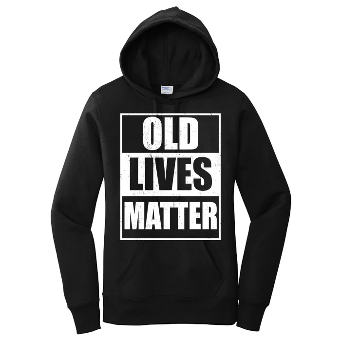 Old Lives Matter Distressed Logo Women's Pullover Hoodie