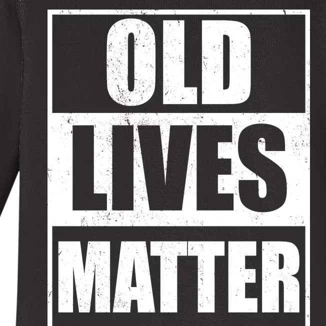 Old Lives Matter Distressed Logo Baby Long Sleeve Bodysuit