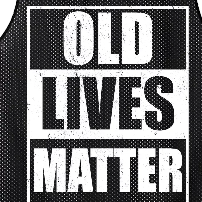 Old Lives Matter Distressed Logo Mesh Reversible Basketball Jersey Tank