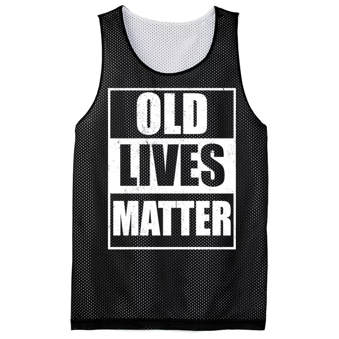 Old Lives Matter Distressed Logo Mesh Reversible Basketball Jersey Tank