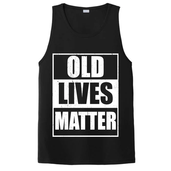 Old Lives Matter Distressed Logo Performance Tank