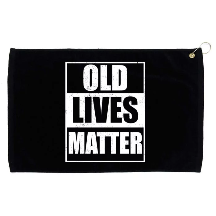 Old Lives Matter Distressed Logo Grommeted Golf Towel