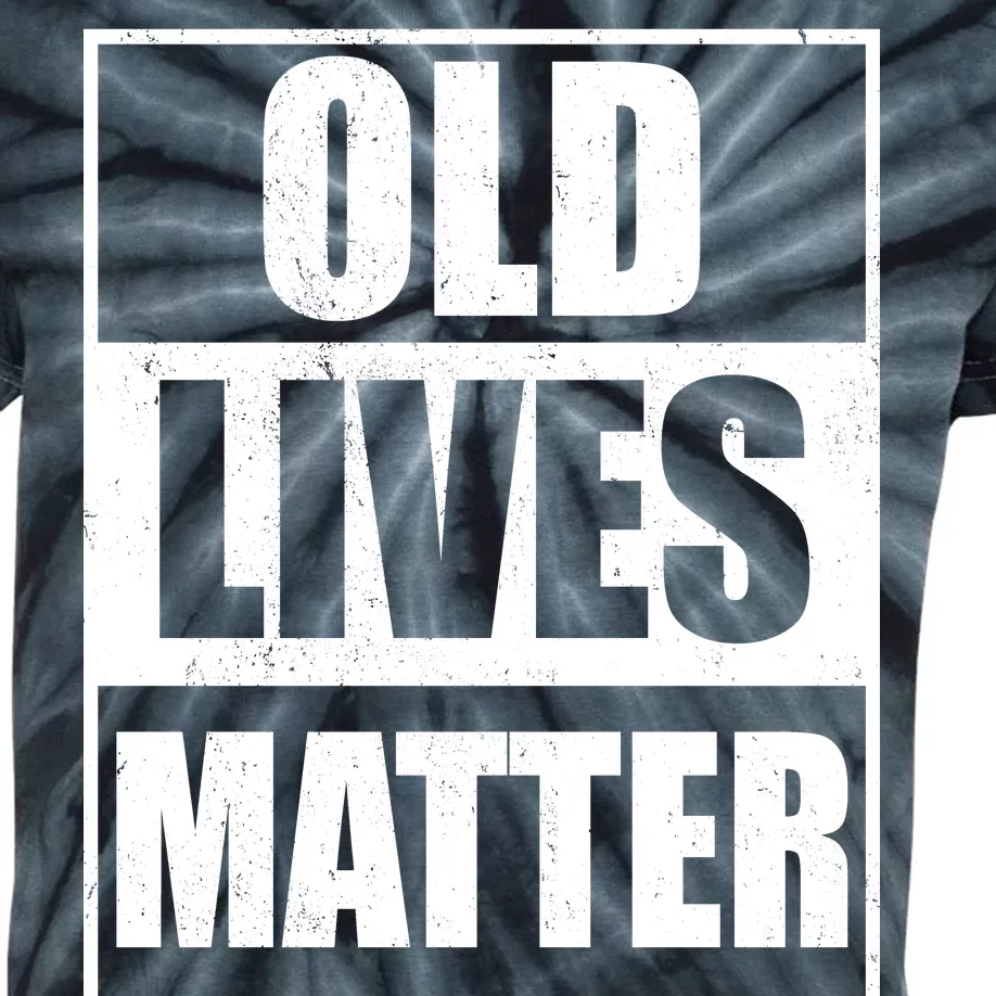 Old Lives Matter Distressed Logo Kids Tie-Dye T-Shirt