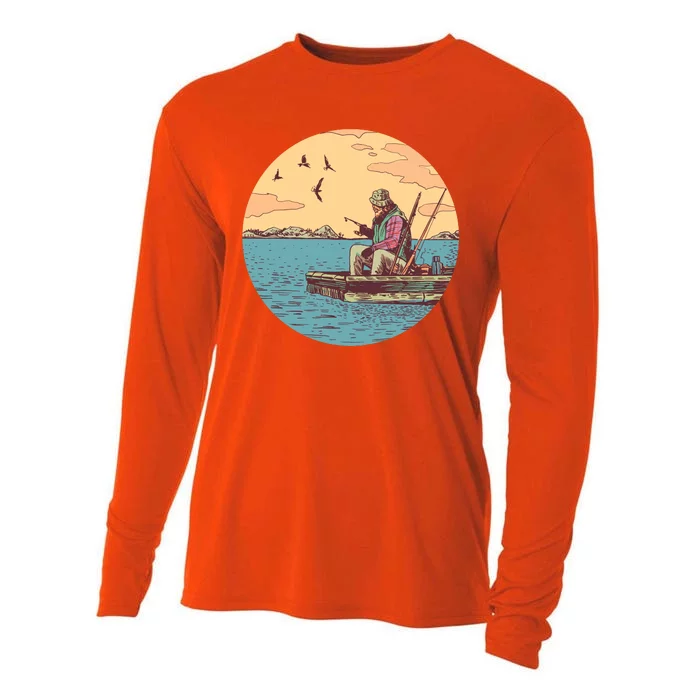 Old Man Fishing Cooling Performance Long Sleeve Crew