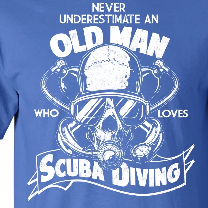 Old Man Who Loves Scuba Diving Tall T-Shirt