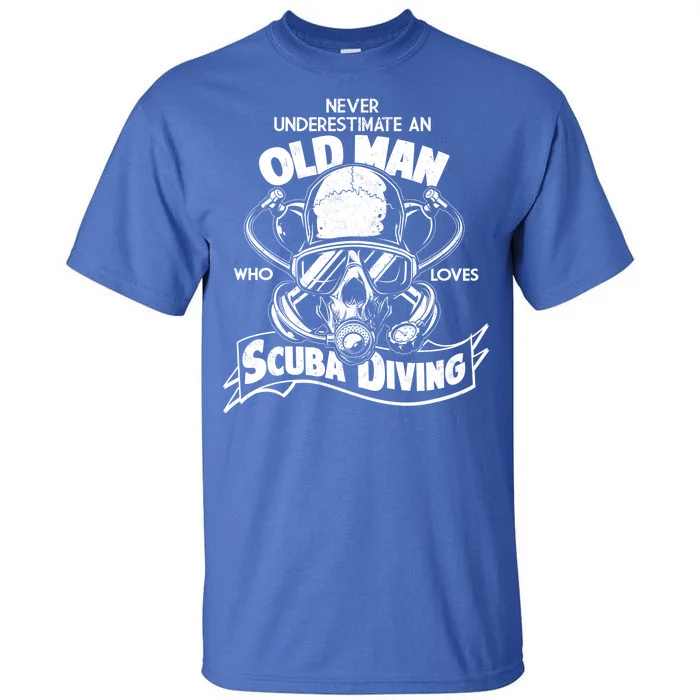 Old Man Who Loves Scuba Diving Tall T-Shirt