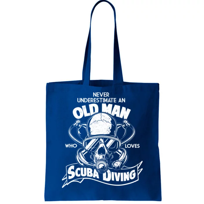 Old Man Who Loves Scuba Diving Tote Bag