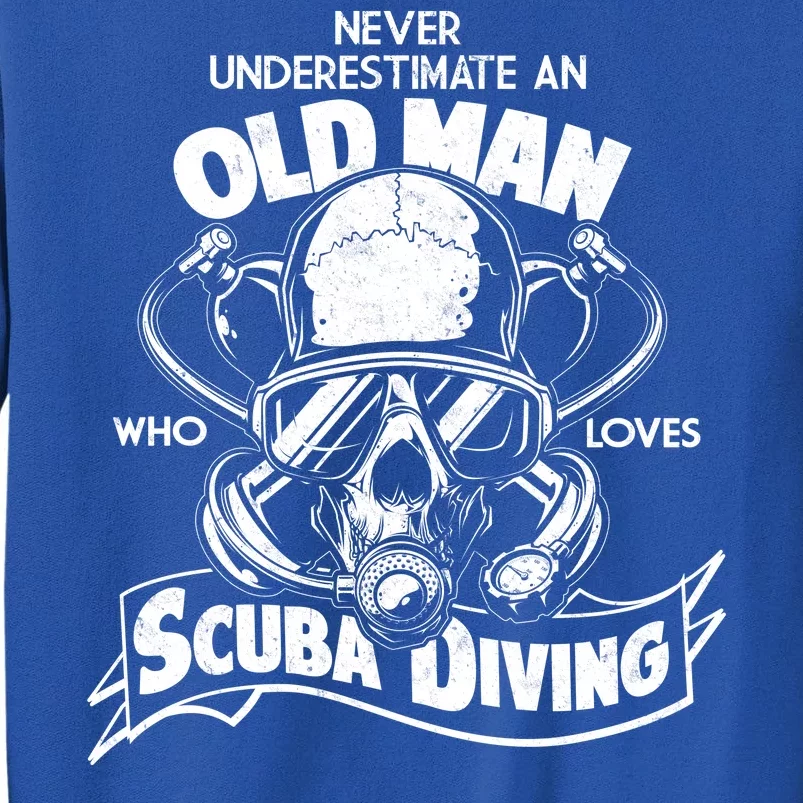 Old Man Who Loves Scuba Diving Tall Sweatshirt