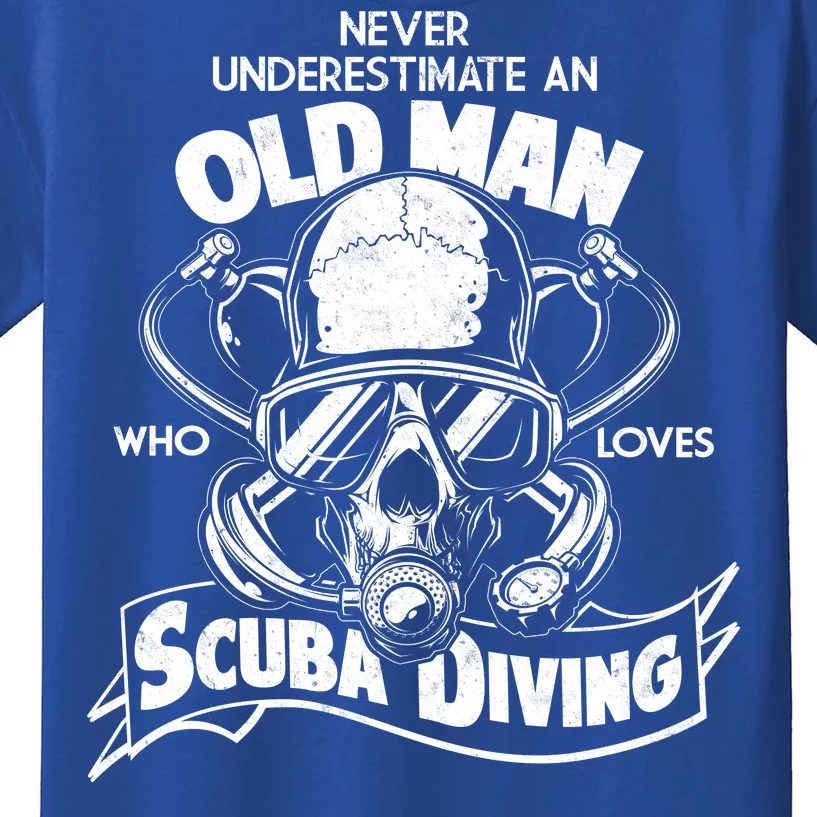 Old Man Who Loves Scuba Diving Kids T-Shirt